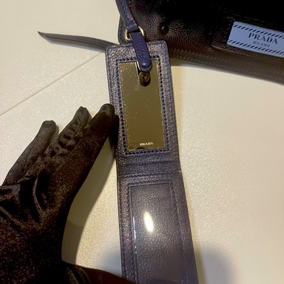 Prada Etiquette Blue Leather Handbag/Crossbody/Shoulder Handbag! - Picture 10 of 15